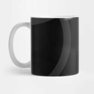 Black abstract shaped circles design Mug